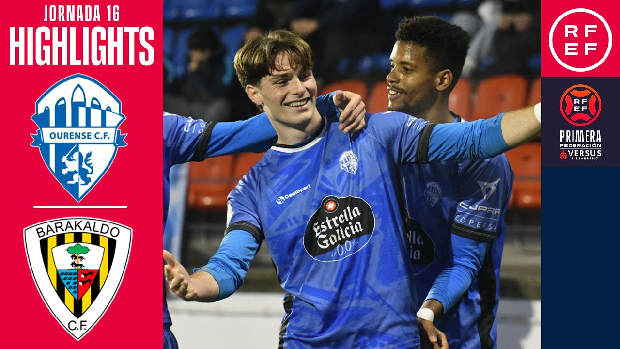 Resumen #PrimeraFederaci&oacute;n | Ourense CF 2-2 Barakaldo CF | Jornada 16 | Temporada 2025/2026