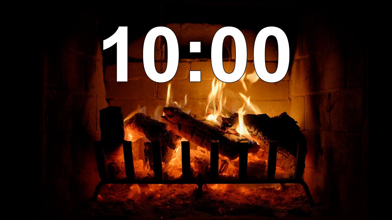 10 Minute Timer | Fireplace Sounds 🔥