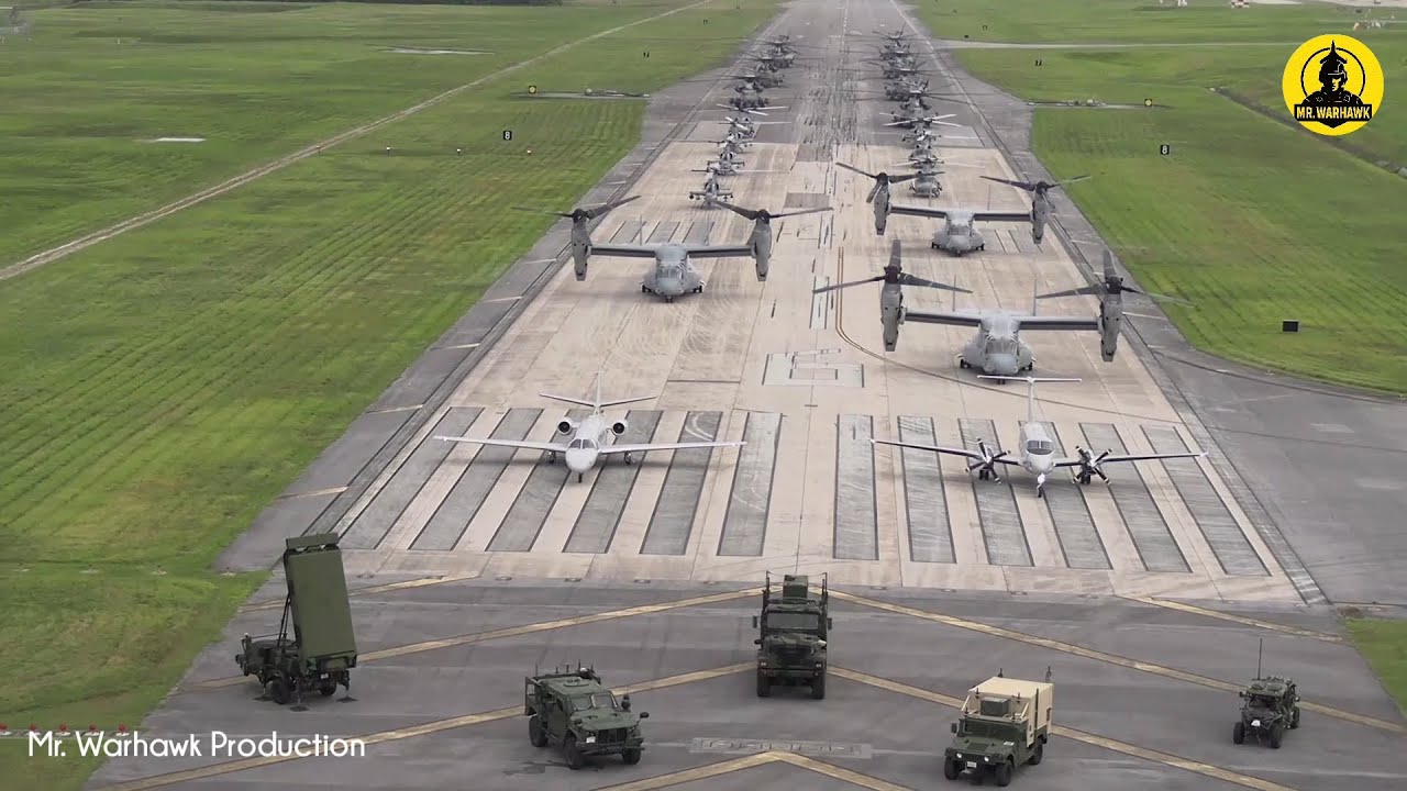&bull; U.S. Marines Performed Elephant Walk | 1st Marine Aircraft Wing | Mr. Warhawk