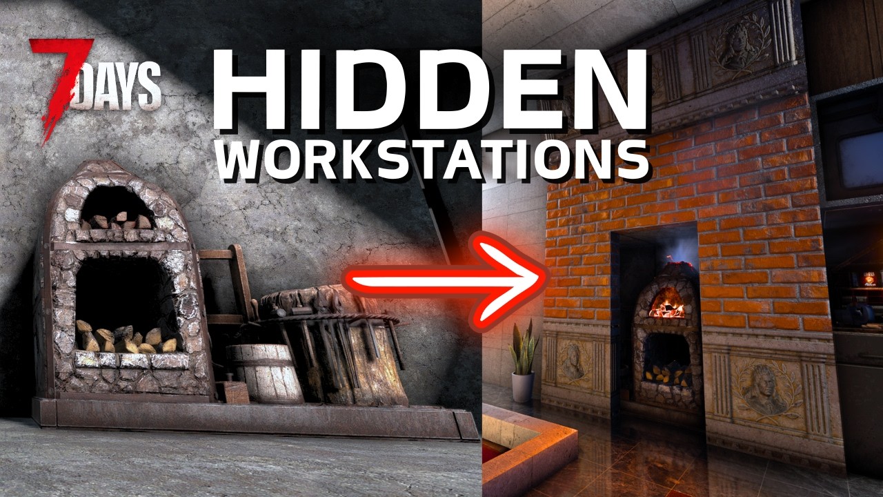 Cozy Underground Crafting Base with Hidden Workstations | 7 Days to Die Tutorial