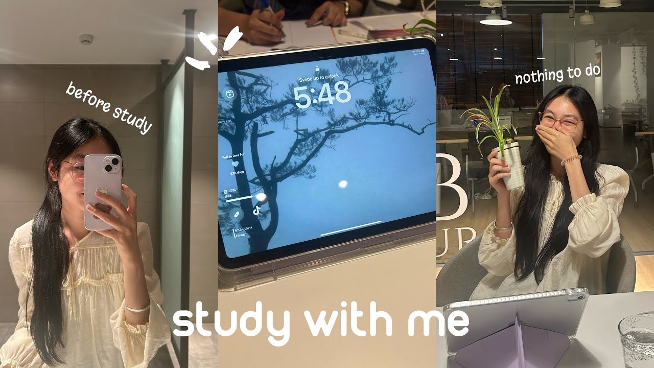 study with me at cafe | weekend vlog 🍜🌱📚