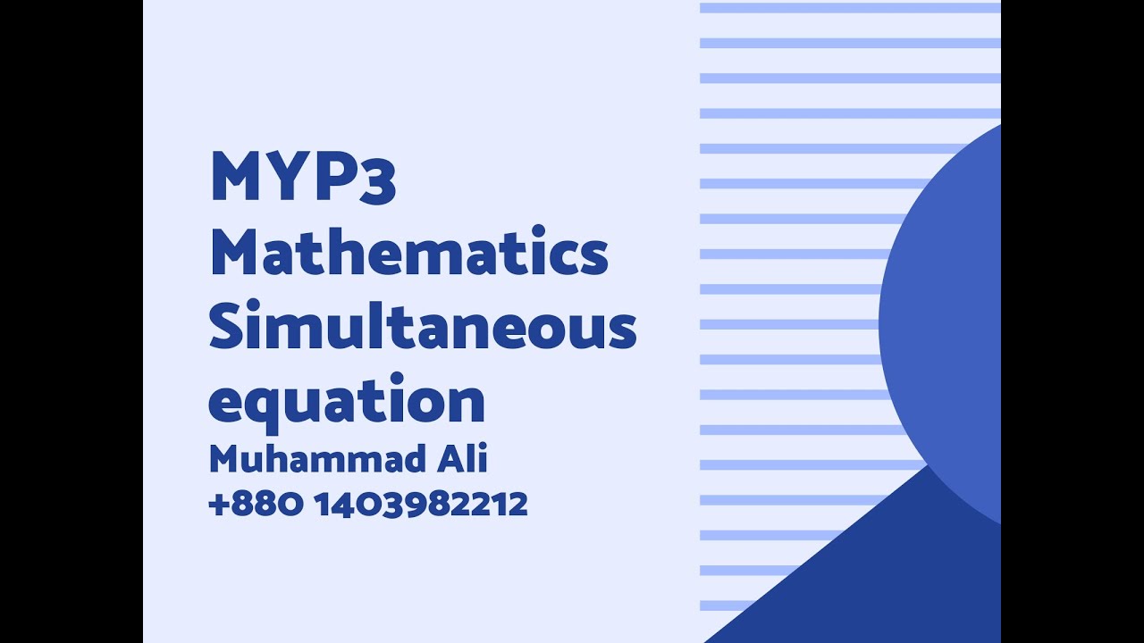 Mathematics |Simultaneous equations |IB