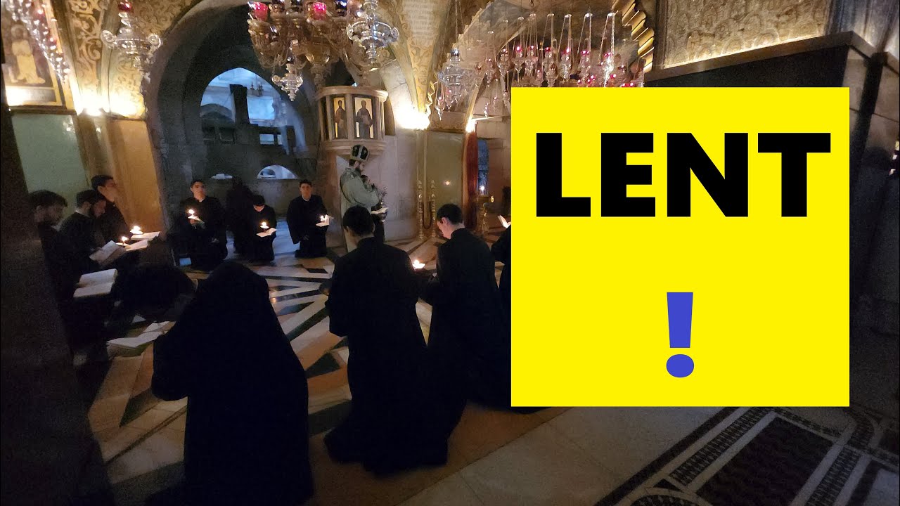 An Armenian Lenten procession from the site of the Crucifixion to the tomb of Jesus in Jerusalem