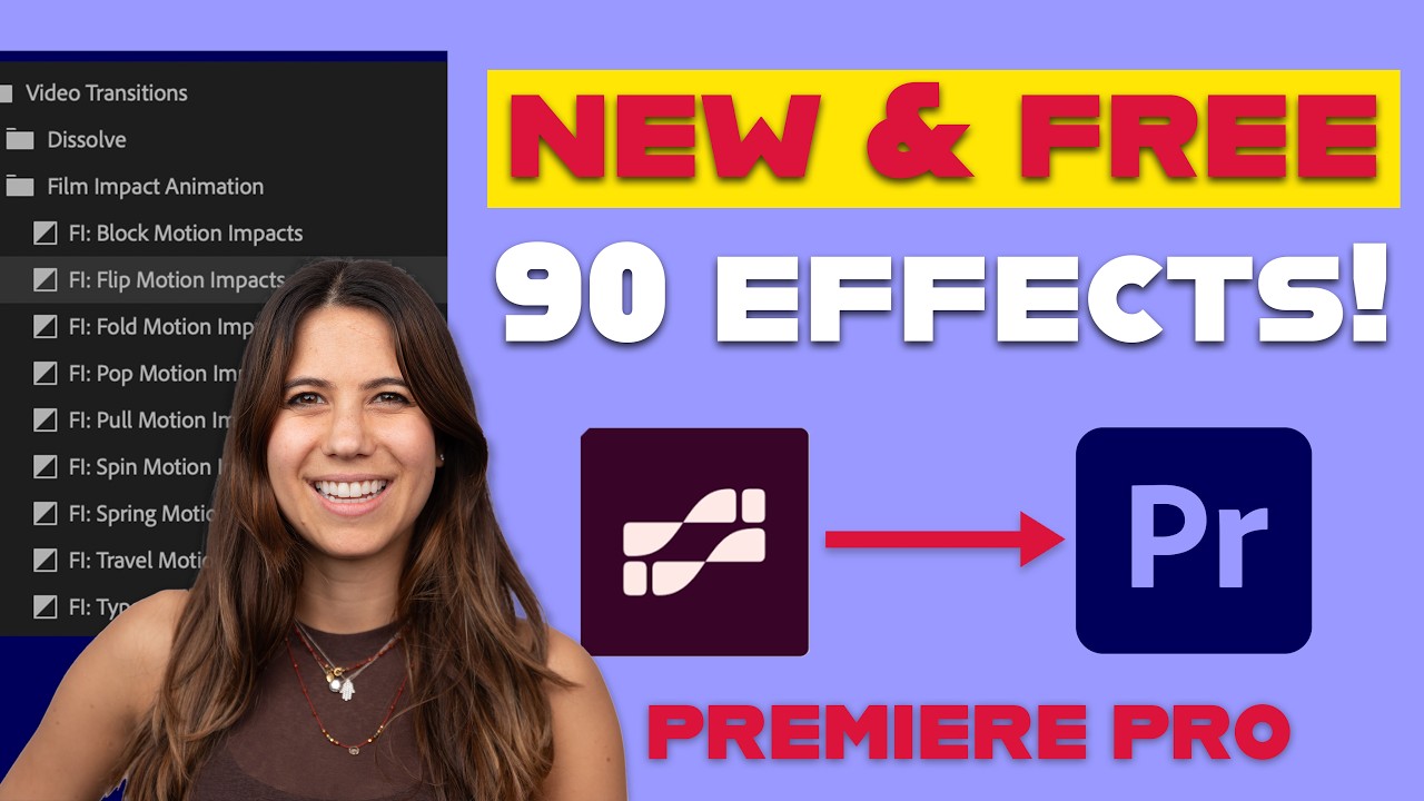 Новые БЕСПЛАТНЫЕ переходы и размытие движения в Premiere Pro! (Учебник по Film Impact + Демонстра...