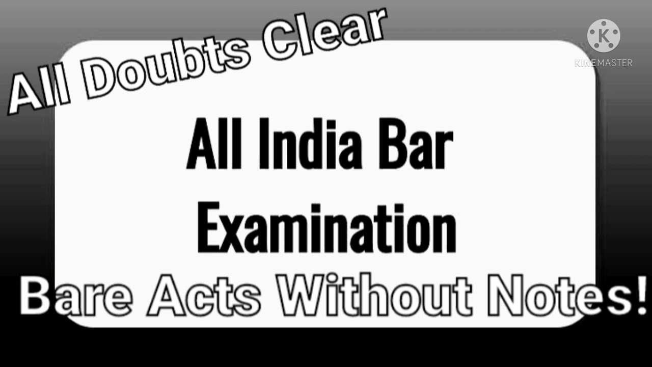 AIBE Bare acts without Notes! unboxing and Clearing your doubts!