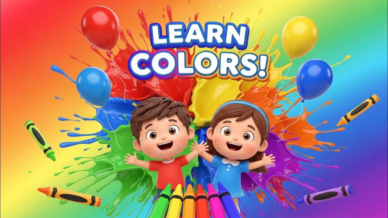 Most Popular Color 🌈 Song for Kid's |  Colors Name for Kids | Learn Colors in Hindi & English