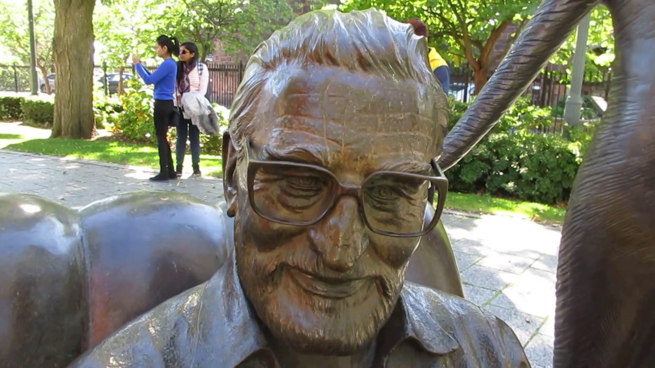 The Dr. Seuss National Memorial Sculpture Garden in Springfield, Massachusetts USA