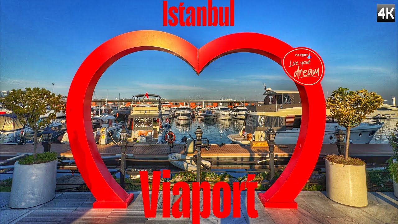 🇹🇷Istanbul, Türkiye |Walking Tour Viapor Marina Tuzla| Walking in turkey| Walking |4k Ultra HD/60fps