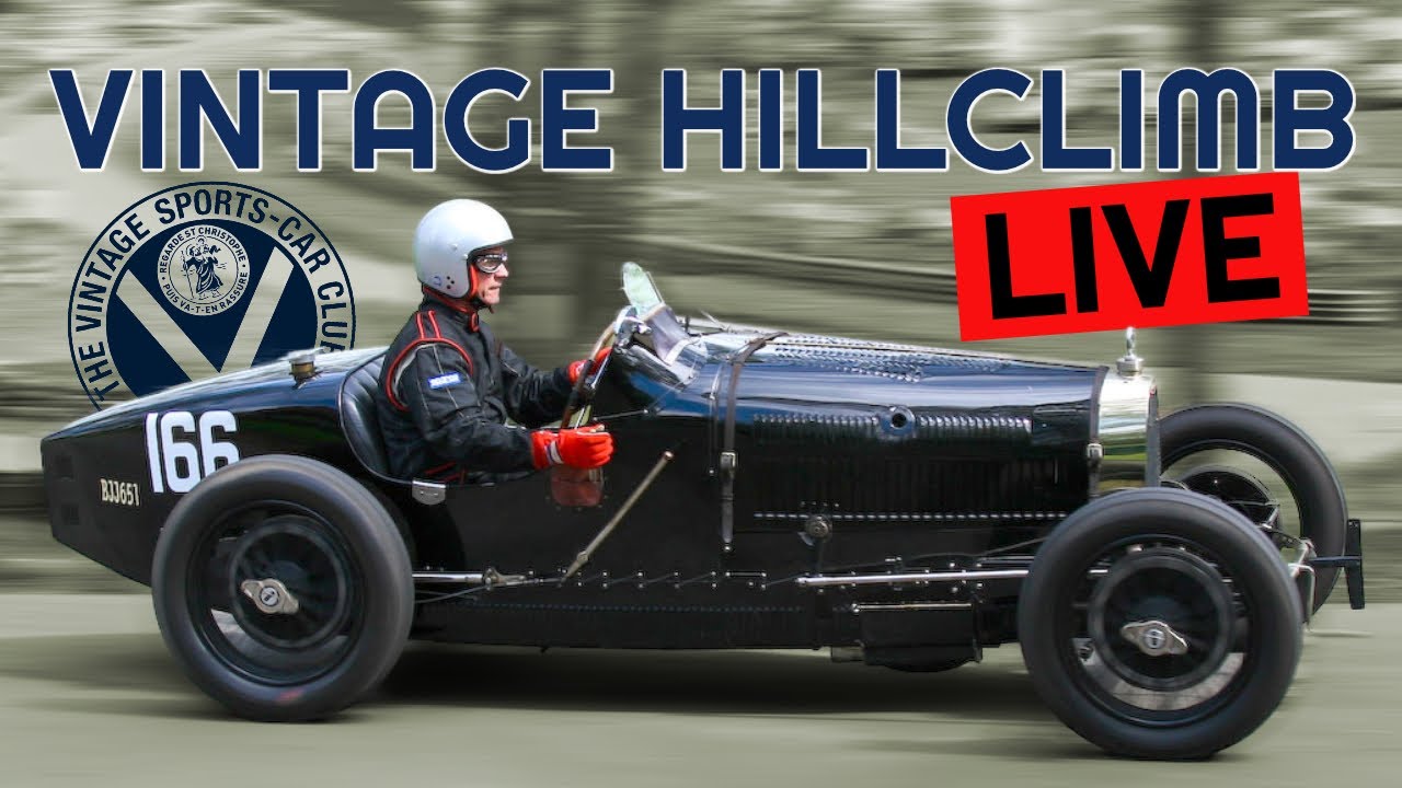 Vintage Sports Car Action LIVE from Prescott Hill Climb - VSCC