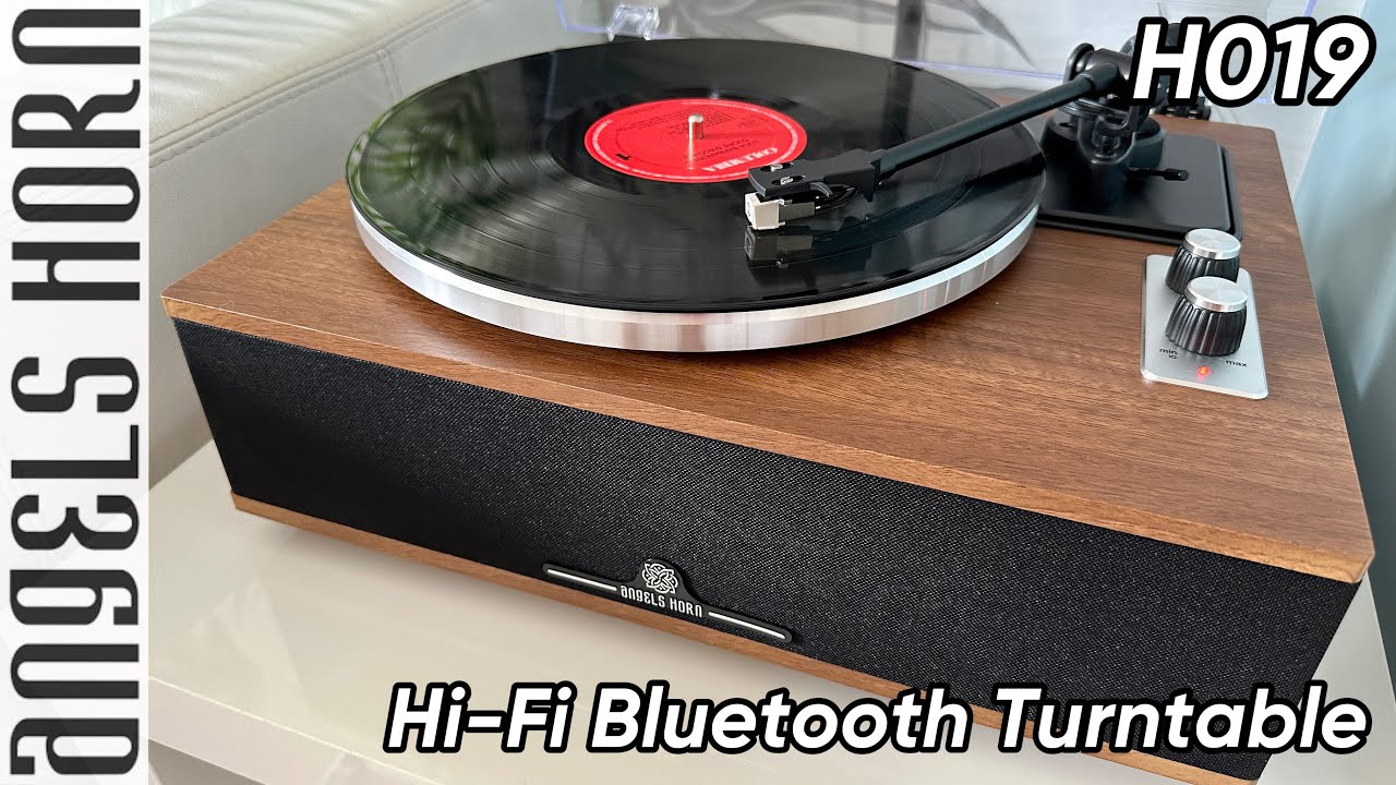 Angels Horn H019 - The Best Hi-Fi Bluetooth Turntable With Built-in Speakers