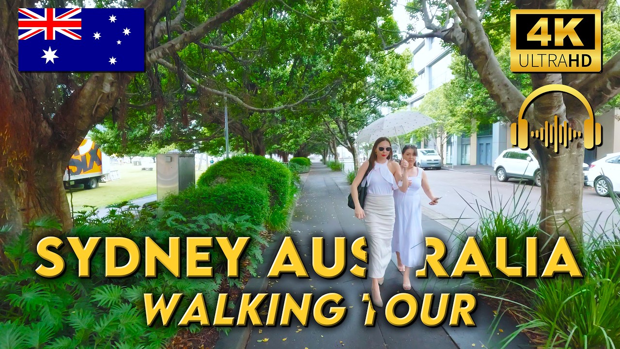 WALKING AROUND SYDNEY AUSTRALIA | Fish Markets to Pitt St Mall | 4K UHD Video Walk | Binaural Audio