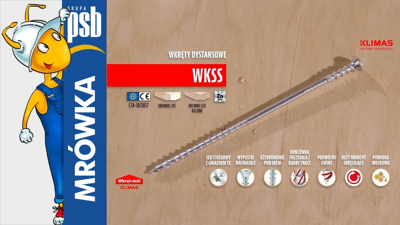 Wkręty dystansowe WKSS Klimas Wkręt-met