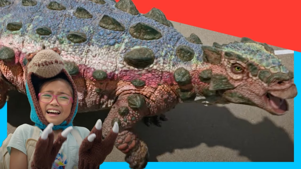 💀 Dino Danger! Dana & Dex vs. T-Rex & Skeleton T-Rex Chase! 🦕