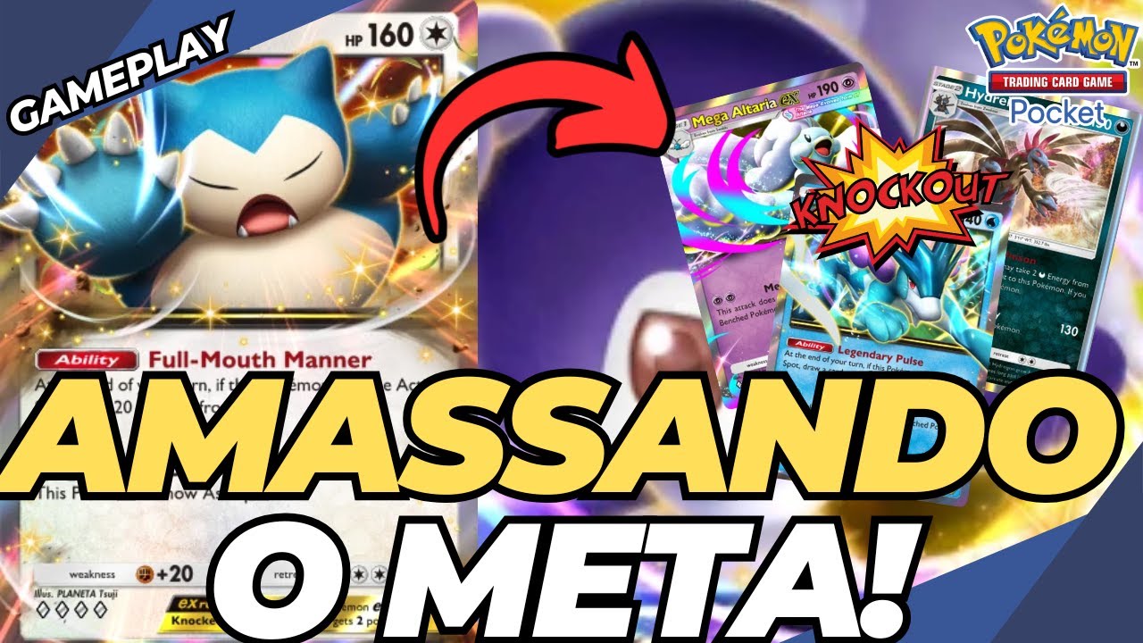 Snorlax fica IMORRÍVEL com Indeedee  | Gameplay Pokémon TCG Pocket