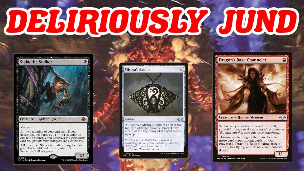 DELIRIOUSLY JUND! Legacy Jund with Stalactite Stalker and Dragon's Rage Channeler MTG