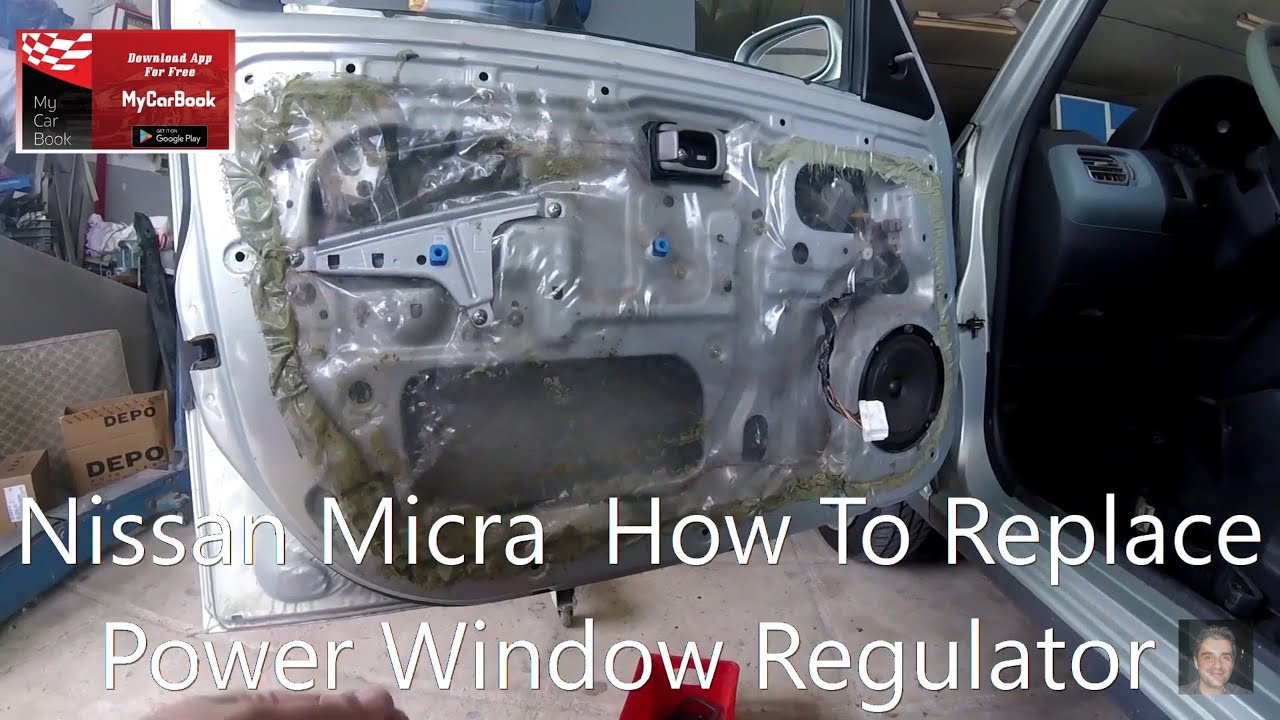 Nissan Micra (K11, 1992-2002)  How To Replace Power Window Regulator