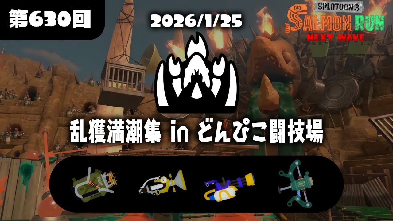 どんぴこ闘技場満潮昼集　【乱獲座学/サーモンランNW/スプラトゥーン３】