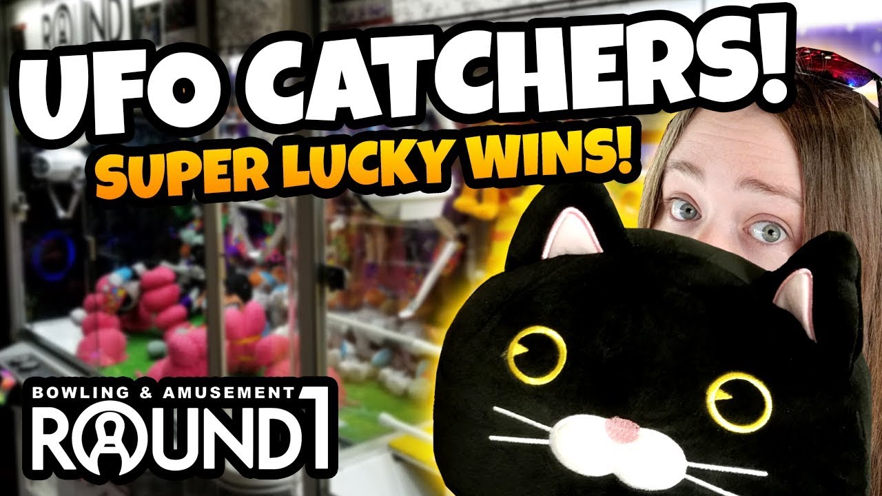 Lucky UFO Catcher WINS! Winning UFO Catchers and Winning Arcade Prizes at Round 1 Arcade!