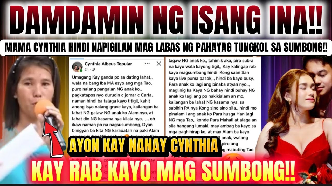 DAMDAMIN NG MAMA NI CARLA HINDI NA NAPIGILANG IPOST// ISSUE SA APT .