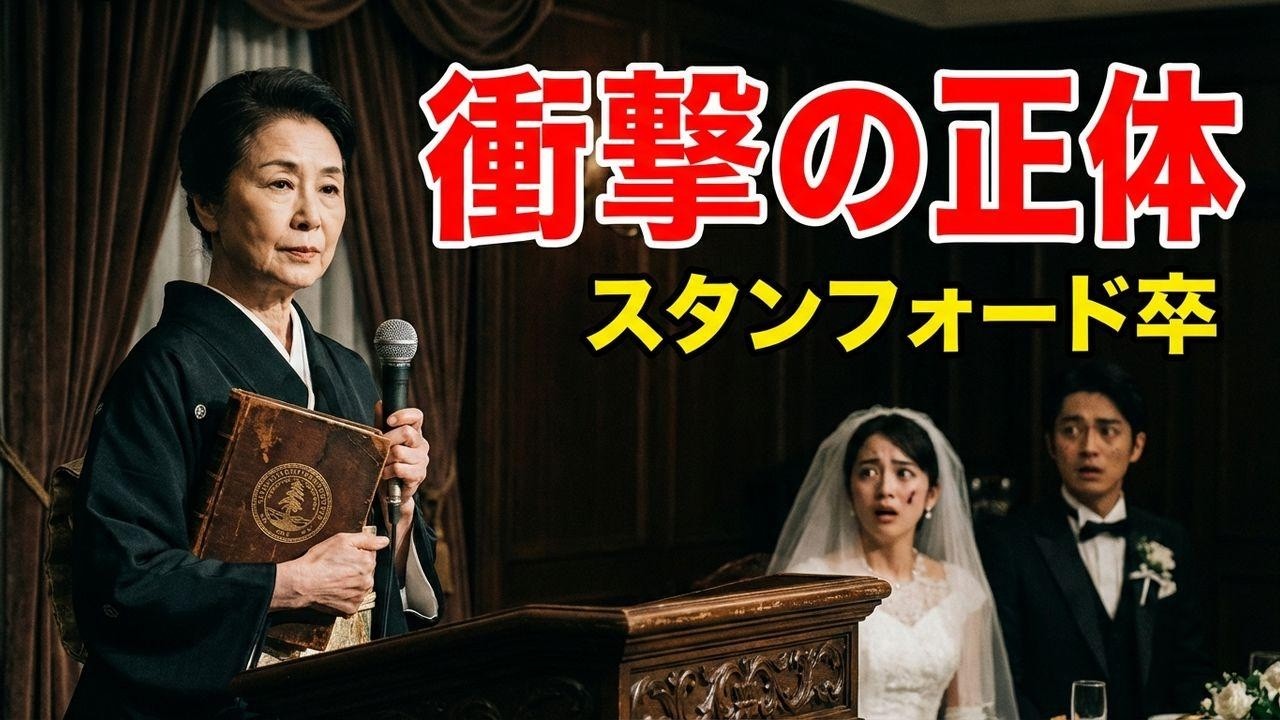 「英語話せ」姑を公開処刑する嫁。母の正体はスタンフォード卒！？会場が凍りついた伝説のスピーチ