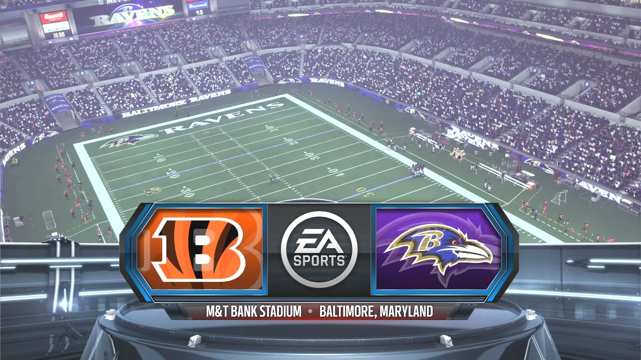 Madden NFL 16 - Cincinnati Bengals (1-1) Vs Baltimore Ravens (0-2) Simulation Week 3 Full Gameplay