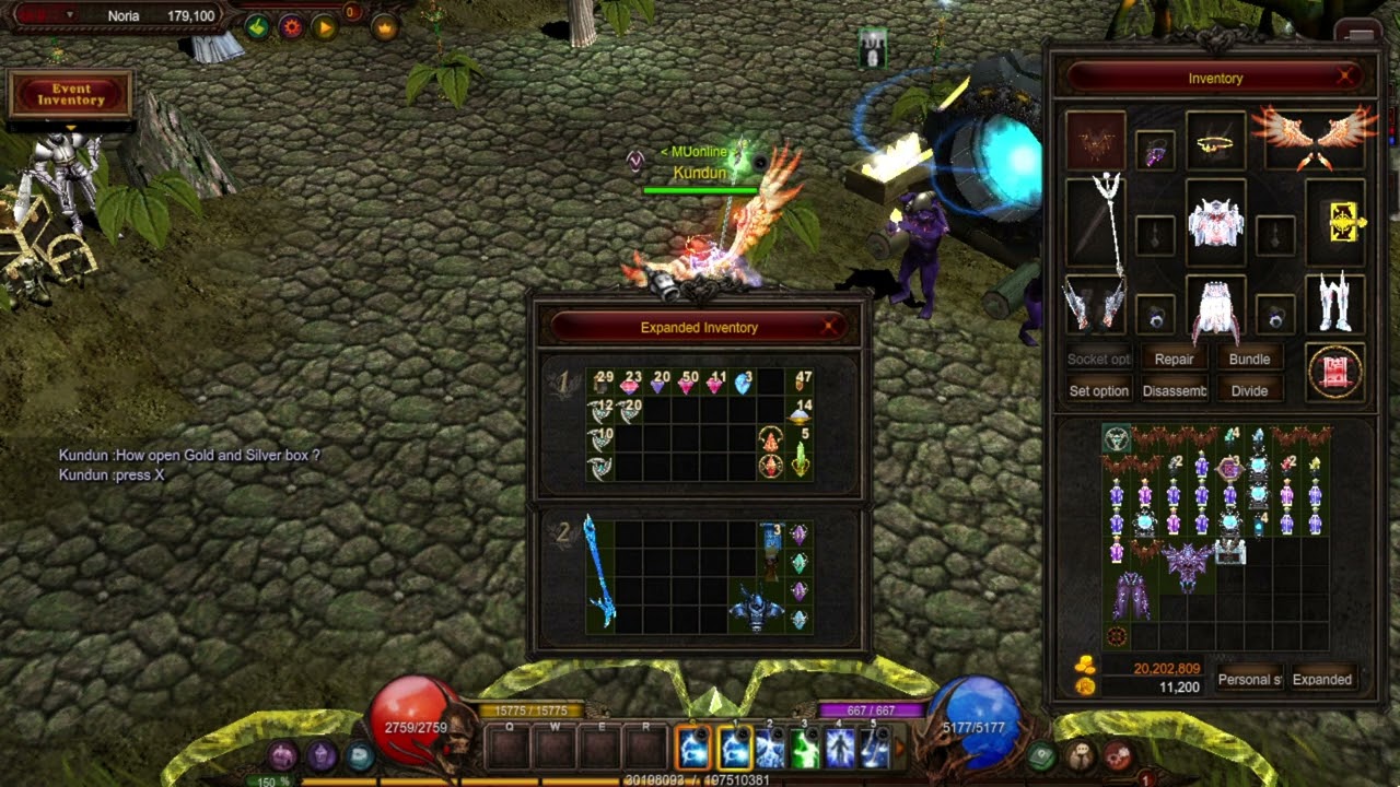 Mu Online Webzen how open Silver and Gold Box ?