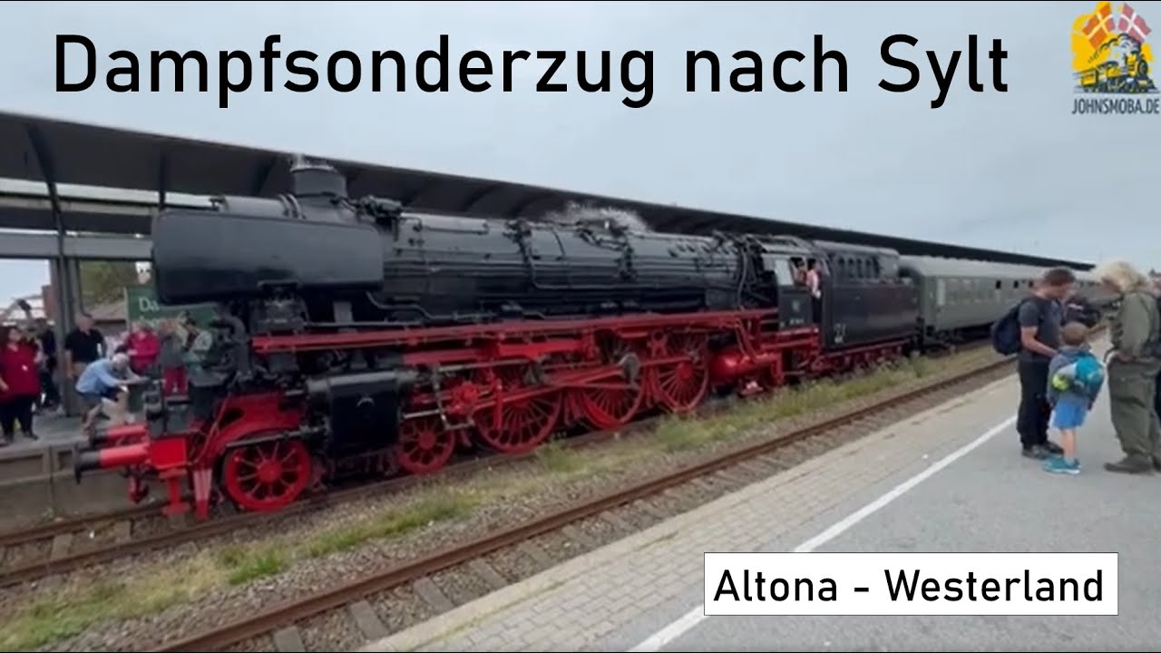 Mit dem Dampfsonderzug nach Sylt – 012 104-6 (BR 01.10, Ölfeuerung) | Sommer 2024 Tagestour