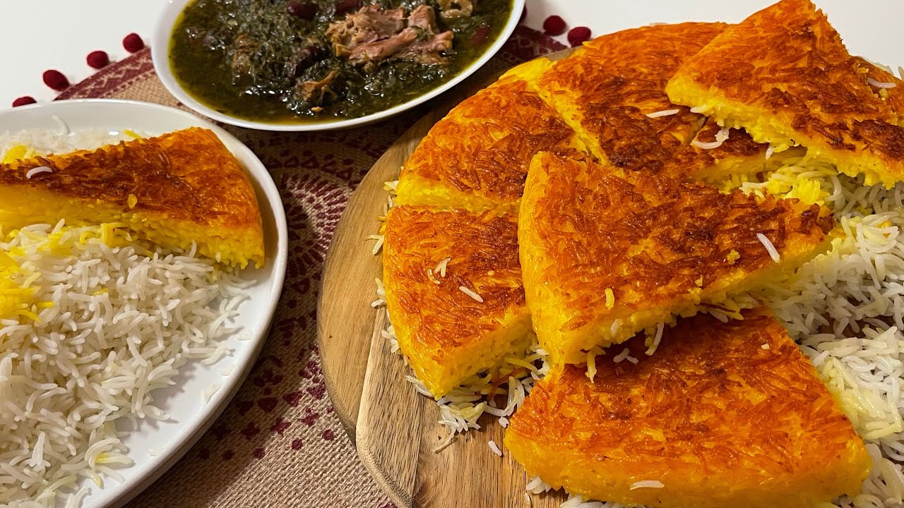 آموزش ته دیگ زعفرانی مجلسی، رستورانی،خوشمزه، بی نظیر، آسان و راحت در کمتر از پنج دقیقه