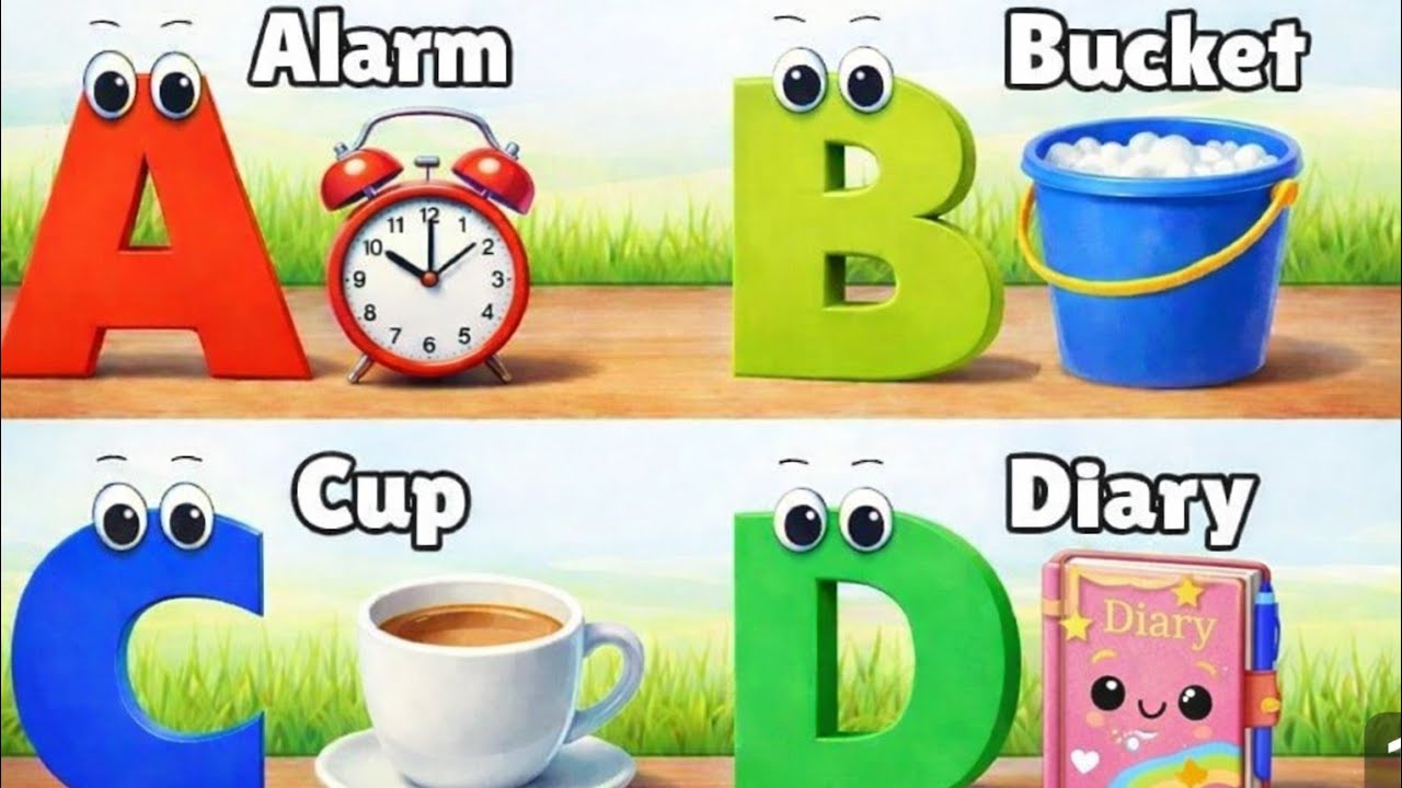 ABC with Daily Objects | Learn Alphabet with Everyday Things | Kids learning videos 