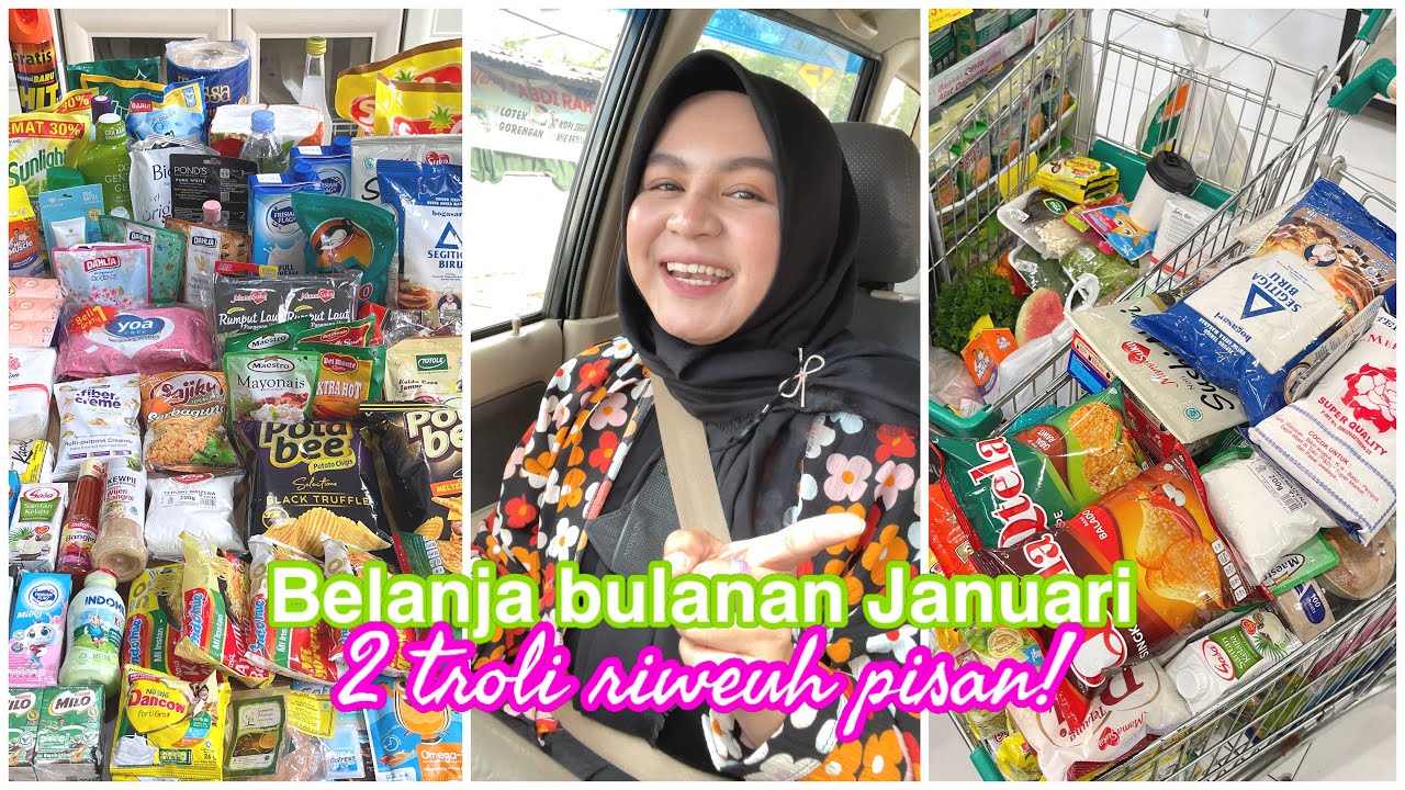 Belanja bulanan pertama di tahun 2023 di stop pak satpam 😱