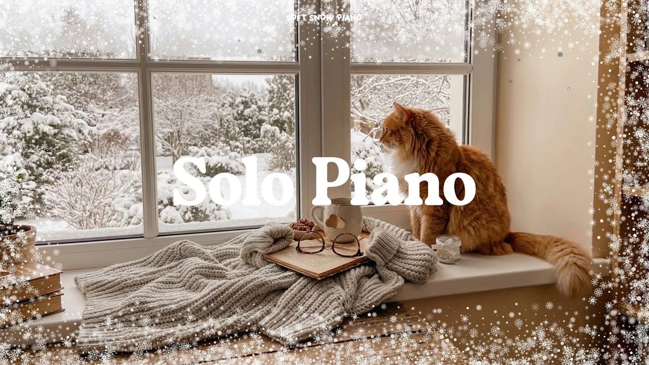 Winter Emotional solo piano 🤍 ~ Reading by the Window While Snow Falls ~ relaxing piano collection
