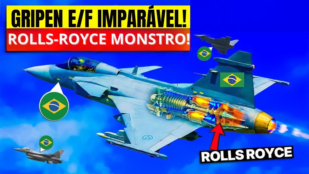 O NOVO Gripen EF da Suécia possui um POTENTE motor Rolls Royce que ATERRORIZA os rivais!