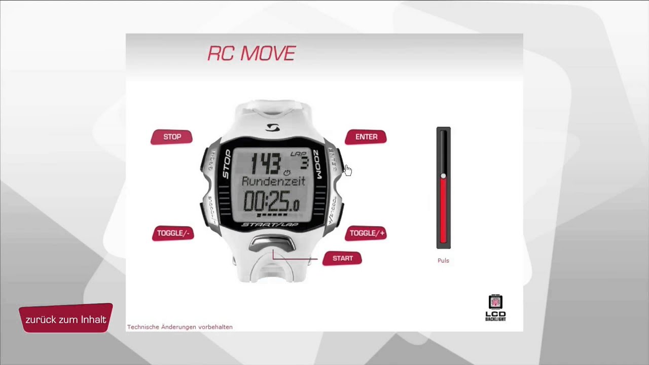SIGMA SPORT // RC MOVE // Funktionen