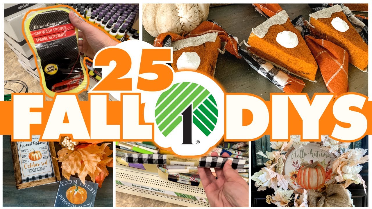 🍁 25 Fall DIY Decor Crafts that will send you RUNNING to Dollar Tree! 🏃‍♀️