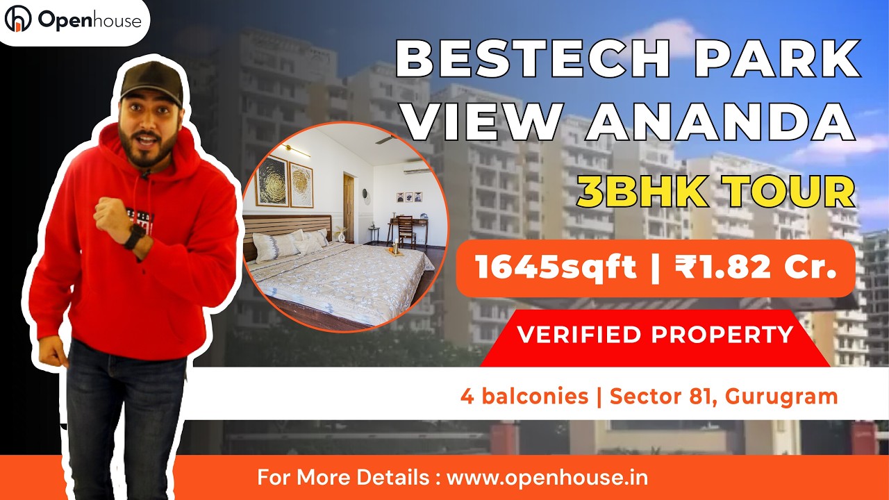 Bestech Park View Ananda 1645 sqft | 3BHK Flat Tour | Sector 81 Gurgaon