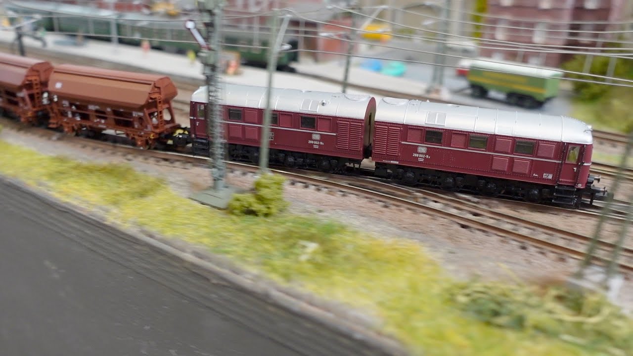 BR288  Fleischmann Spur N m. Minitrix Tds Selbstentladewagen - Kriegslok von der Krim n. Oberfranken