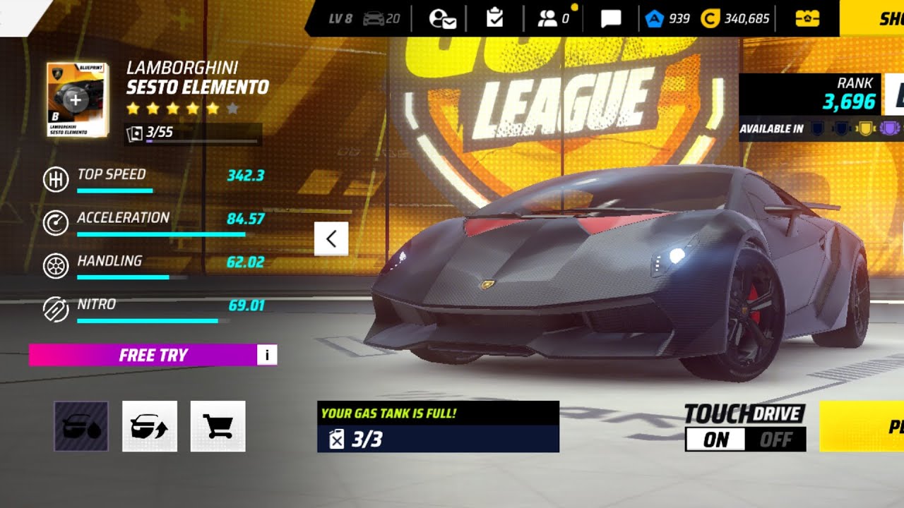 Lamborghini Sesto Elemento Multiplayer Test 4k | Asphalt Legend Unite 