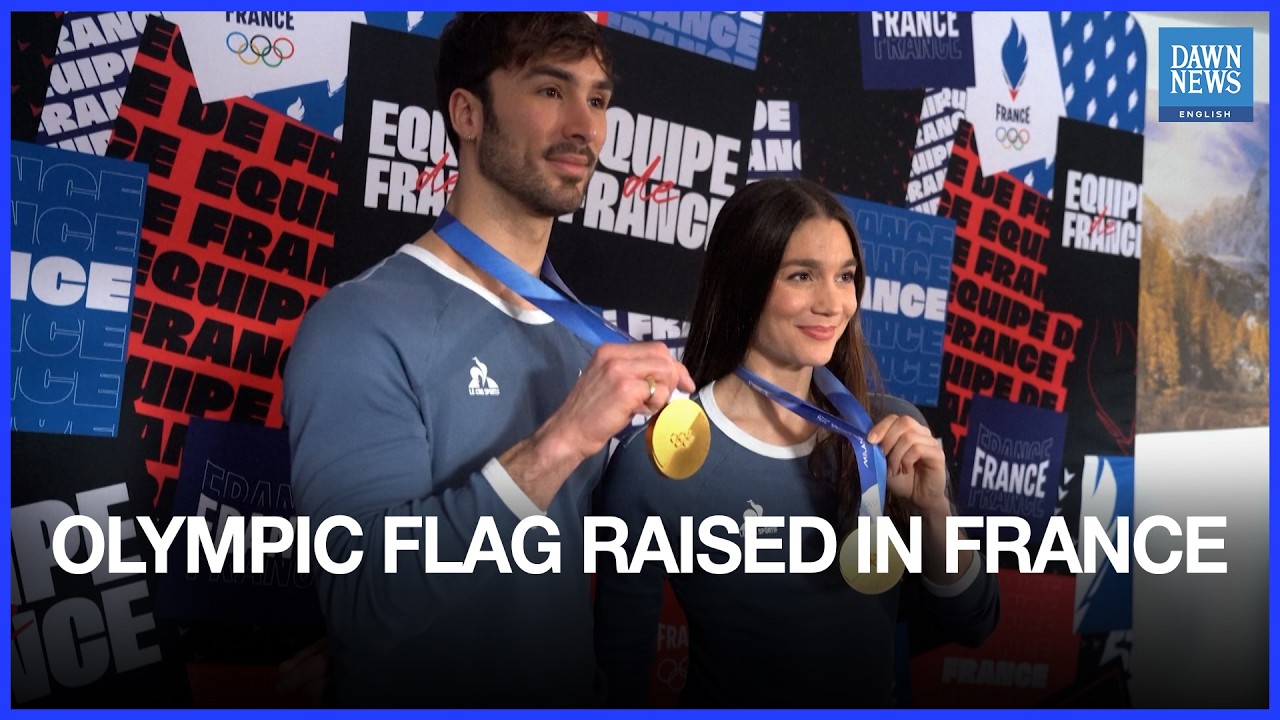 Olympic Flag Raised In France as Winter Games are handed over to French Alps 2030