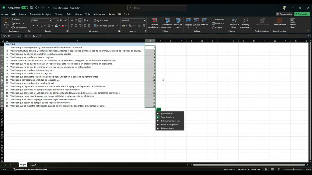 Insertar filas intercaladas en Excel fácil y rápido