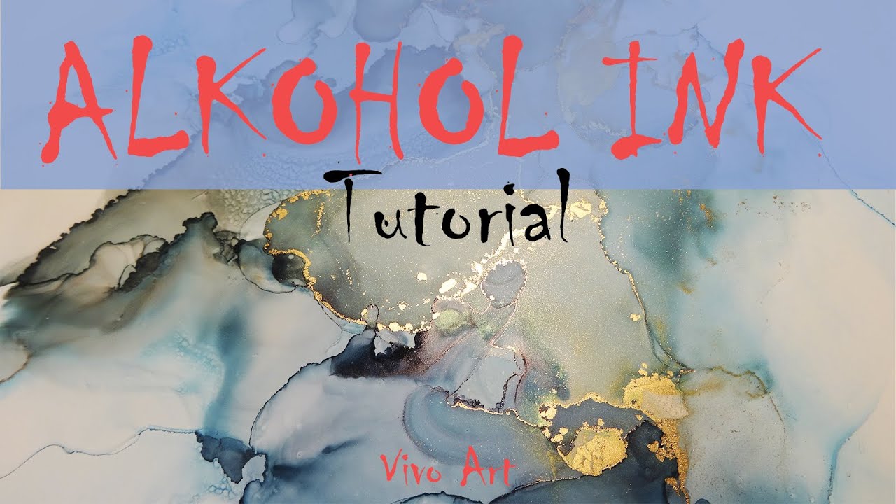 Процесс рисования алкогольными чернилами, alkohol ink tutorial