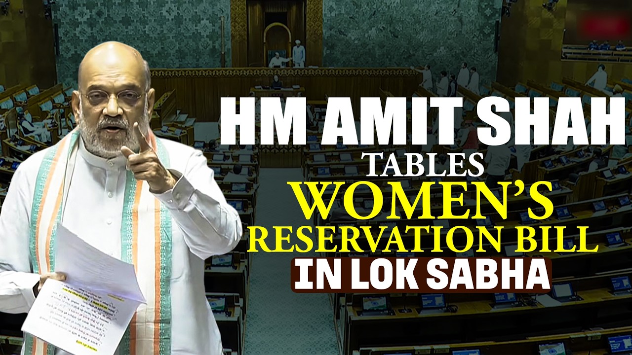 LIVE: Home Minister Amit Shah introduce Historic women's Reservation bill in Lok Sabha | India
