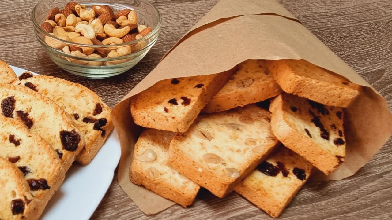 Ванильные сухарики на белках. Бискотти на белках.