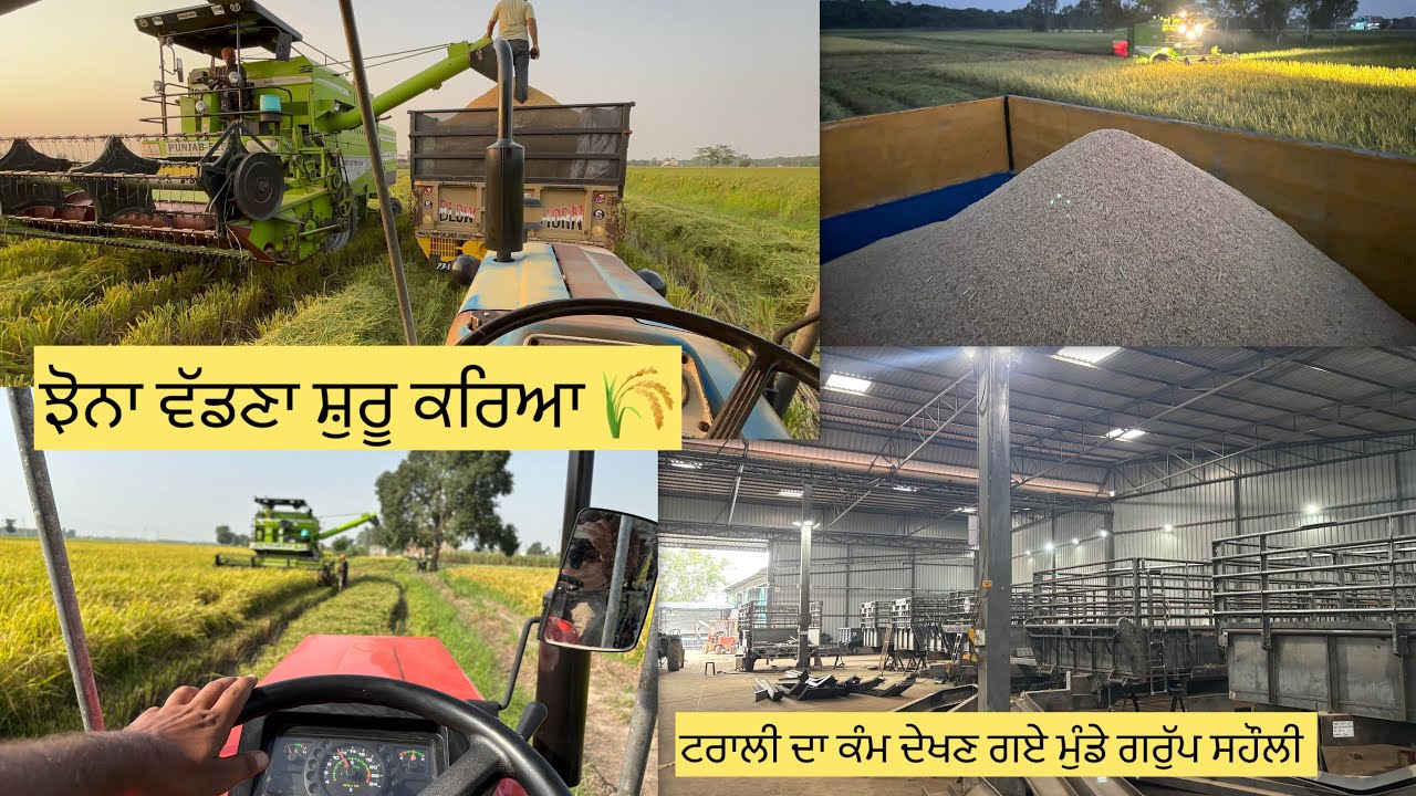 ਝੋਨਾ ਵਾਢੀ ਸ਼ੁਰੂ/ ਆਲੂਆ ਆਲੇ ਖੇਤ ਤਿਆਰ ਕਿਤੇ/ਸਹੌਲੀ ਗਏ ਟਰਾਲੀ ਦੇਖਣ 