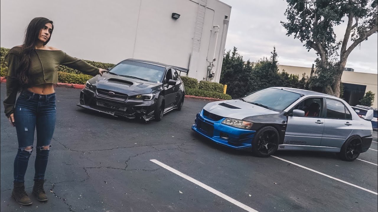 THE EVO MEETS MY WRX!