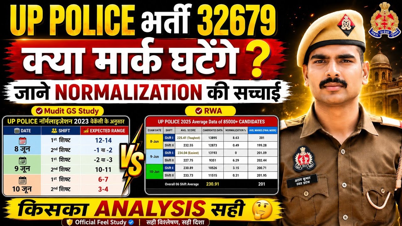 🔥 UP Police 32679 | क्या Normalisation मार्क्स घटेंगे? Normalization की पूरी सच्चाई!