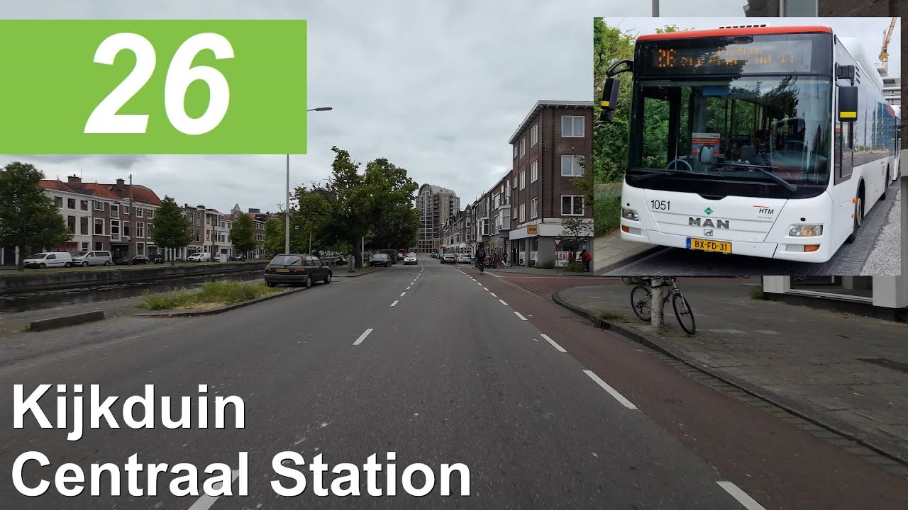HTM lijn 26: Den Haag Kijkduin - Den Haag Centraal Station | HTM 1051 | 2023
