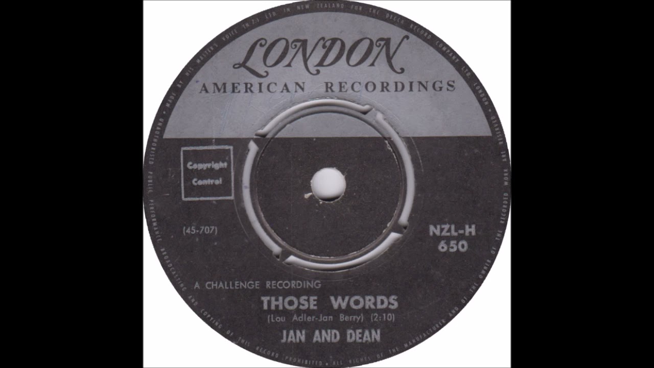 Jan and Dean Those Words Mono to Stereo Remix