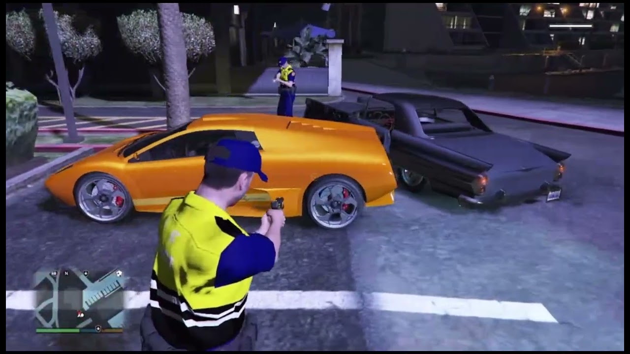 【GTA5警察模組👮】 巡邏中發現ㄧ台行跡可疑車輛，我準備去攔停盤查他，他卻給我距檢逃逸!