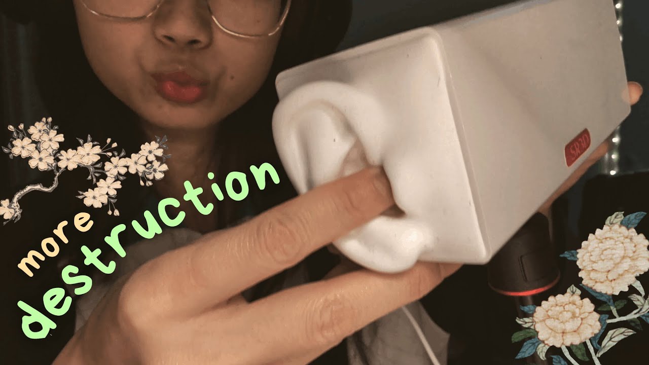 fast and aggressive asmr | continuing to destroy my sr3d (ear digging with nails only)