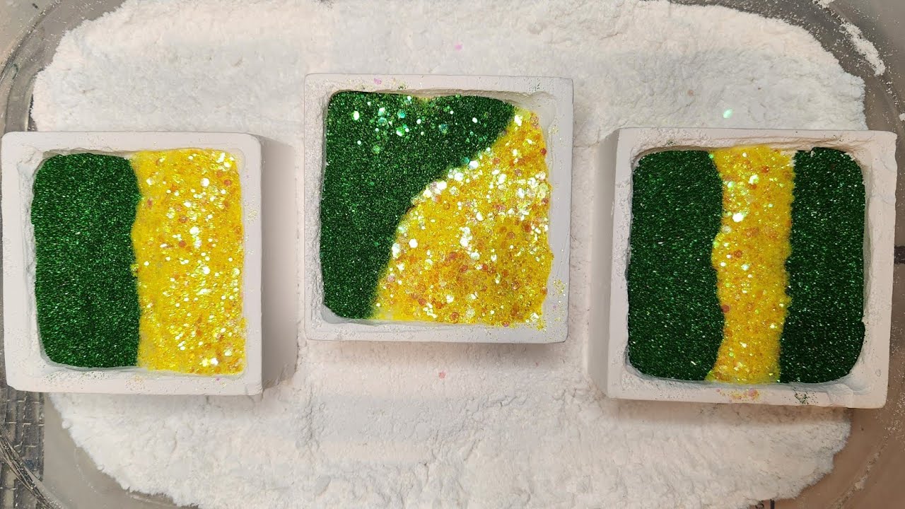 Green & Yellow gymchalk glitter bomb crush 
